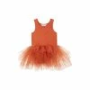 I Love Plum Orange Suede Tank Tutu Dress