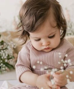 Jamie Kay Knits Dusky Rose Organic Cotton Waffle Easton Top