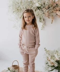 Jamie Kay Dusky Rose Organic Cotton Waffle Oliver Pants