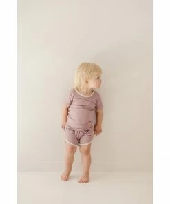 Joss + J Tops Cora + Cream Ribbed Bamboo Striped Tee