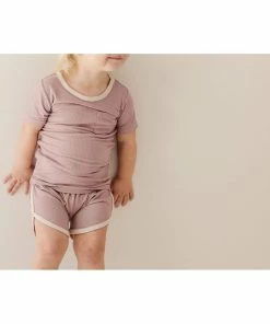 Joss + J Tops Cora + Cream Ribbed Bamboo Striped Tee