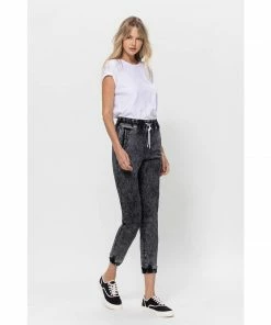 J+j Jeans + Pants Acid Wash Drawstring Joggers Jeans