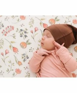 Joss + J Whimsical Dancing Blooms Muslin Crib Sheet