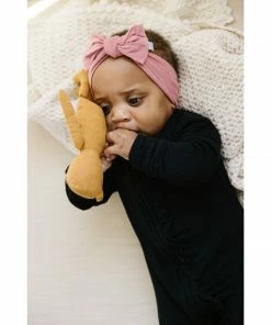 Joss + J Sleepers Black Zip Bamboo Ruffle Sleeper 14 Joss + J Sleepers Black Zip Bamboo Ruffle Sleeper