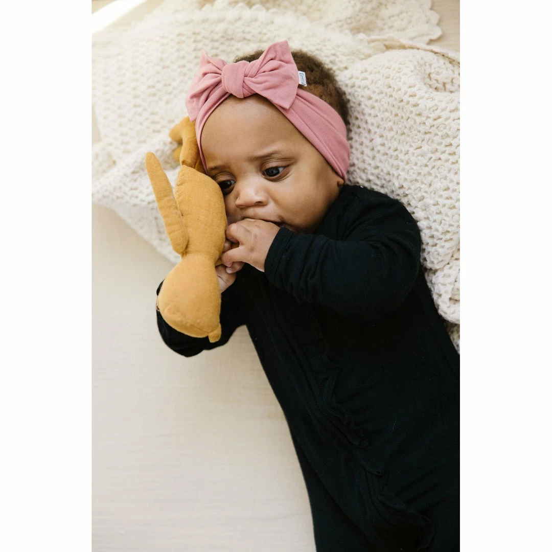 Joss + J Sleepers Black Zip Bamboo Ruffle Sleeper 7 Joss + J Sleepers Black Zip Bamboo Ruffle Sleeper