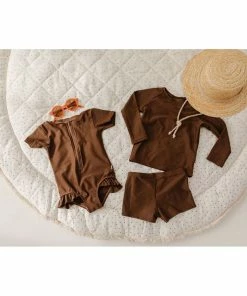 Joss + J Coco Brown Board Shorts Swim Suit