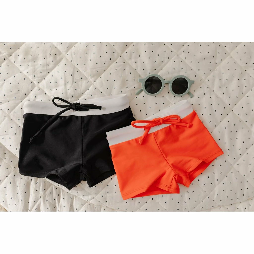 Joss + J Midnight Black Euro Shorts Swim Trunks 5 Joss + J Midnight Black Euro Shorts Swim Trunks