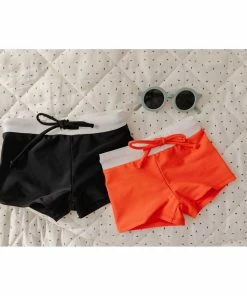 Joss + J Salty Orange Euro Shorts Swim Trunks