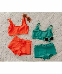 Joss + J Salty Orange Tankini Swim Top