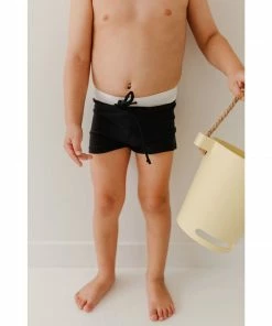 Joss + J Midnight Black Euro Shorts Swim Trunks