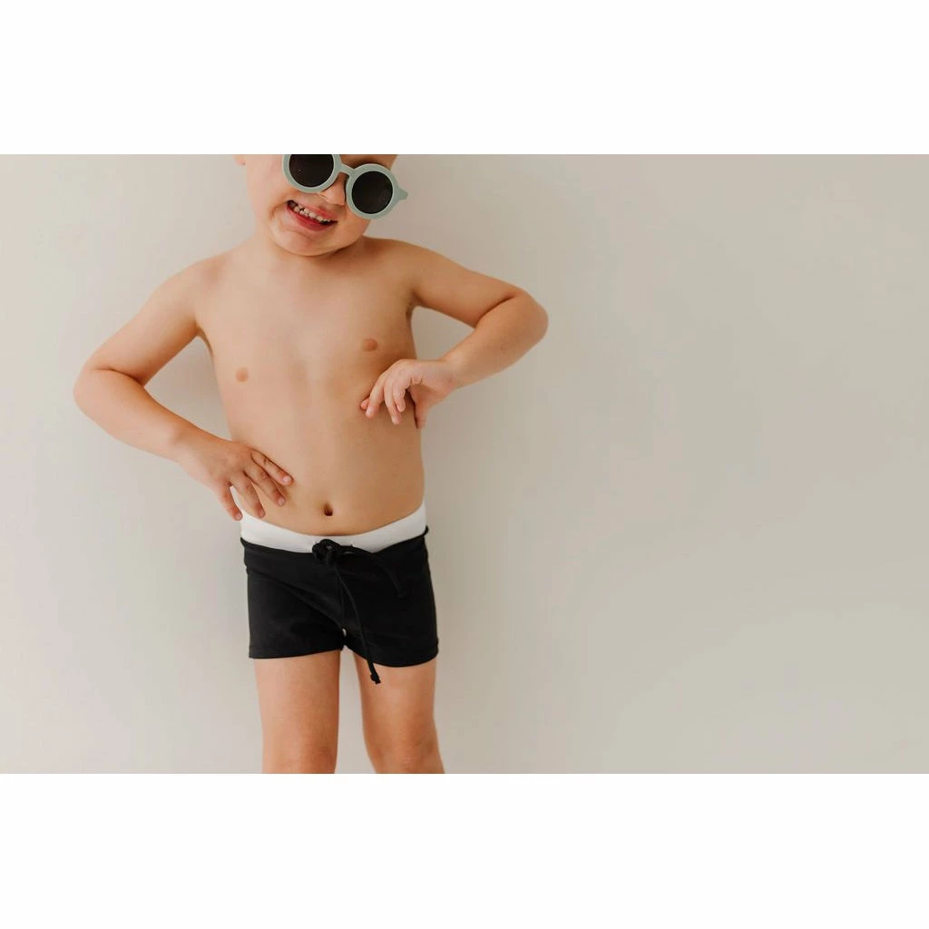 Joss + J Midnight Black Euro Shorts Swim Trunks 8 Joss + J Midnight Black Euro Shorts Swim Trunks