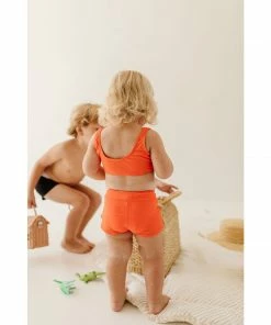 Joss + J Salty Orange Tankini Swim Top