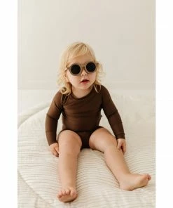 Joss + J Coco Brown Long Sleeve Swim Suit