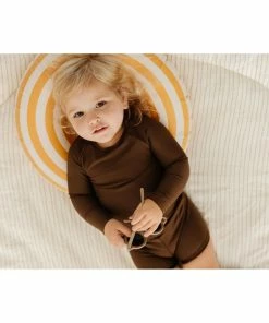 Joss + J Coco Brown Long Sleeve Swim Suit