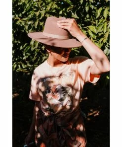 J+j Hats + Beanies Khaki Venice Wide Brim Hat