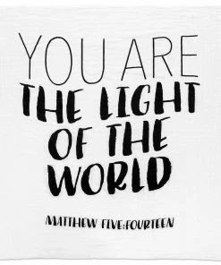 Modern Burlap Swaddles + Blankets Matthew 5:14 You Are The Light Of The World Muslin Swaddle