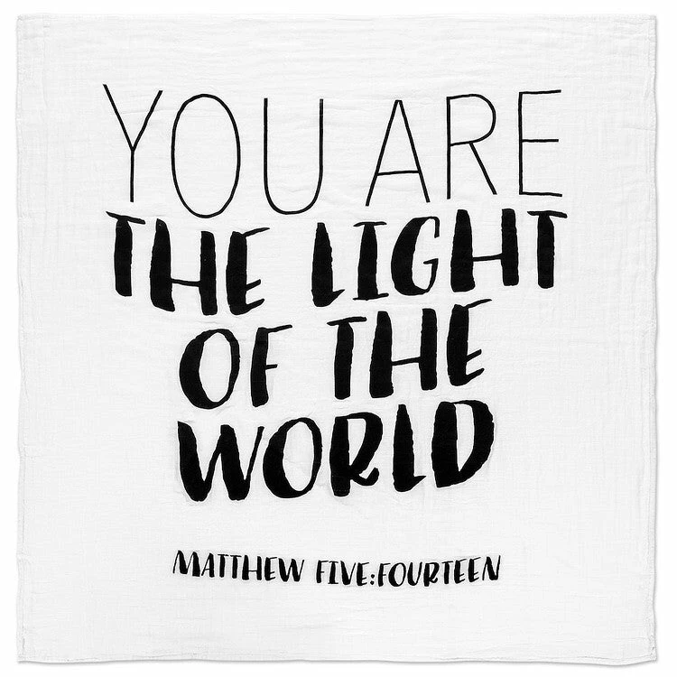 Modern Burlap Swaddles + Blankets Matthew 5:14 You Are The Light Of The World Muslin Swaddle 3 Modern Burlap Swaddles + Blankets Matthew 5:14 You Are The Light Of The World Muslin Swaddle