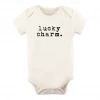Tenth + Pine Lucky Charm Black + Natural Organic Onesie
