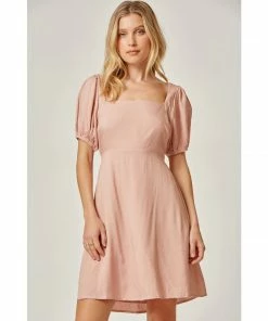 J+j Dresses Mauve Tie Back Babydoll Dress