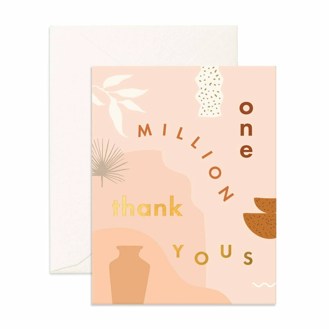 Fox + Fallow One Million Thank You's Greeting Card Party Time 3 Fox + Fallow One Million Thank You's Greeting Card Party Time
