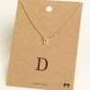 Fame Accessories Necklaces Mini Initial D Necklace