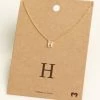 Fame Accessories Necklaces Mini Initial H Necklace