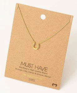 Fame Accessories Mini Horseshoe Necklace Necklaces