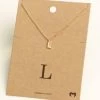 Fame Accessories Necklaces Mini Initial L Necklace