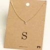 Fame Accessories Mini Initial S Necklace