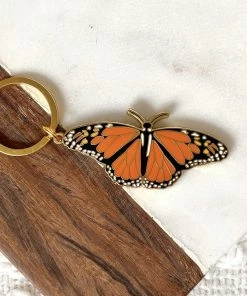 Elyse Breanne Designs Monarch Butterfly Metal Keychain Keychains