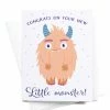 Onderkast Congrats On Your New Little Monster Greeting Card Party Time