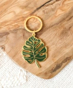 Elyse Breanne Designs Keychains Monstera Leaf Metal Keychain