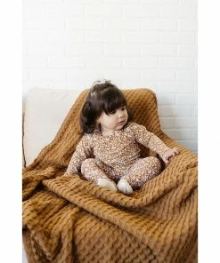 Mebie Baby Mustard Floral Long Sleeve Organic Cotton Set