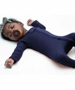 Loved Baby Navy Organic Cotton Zip Sleeper