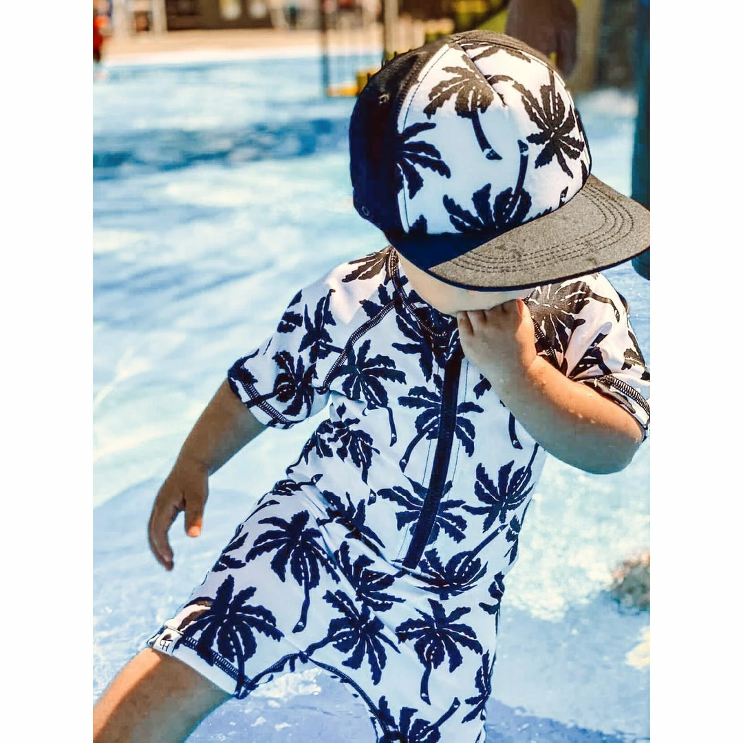 George Hats Black + White Palm Sunsuit 4 George Hats Black + White Palm Sunsuit