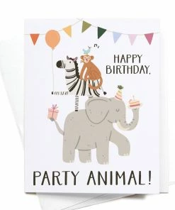 Onderkast Happy Birthday, Party Animal Greeting Card