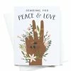 Onderkast Love + Peace Floral Greeting Card Party Time
