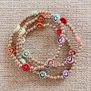 J+j Bracelets Rainbow Smiley Face Bracelet