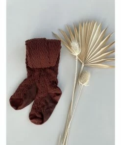 Olivia J Footwear Rust Knit Tights