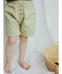 Eli + Nev Bottoms Mint Green Button Shorts