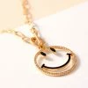 J+j Smiley Face Charm Chain Linked Necklace Necklaces