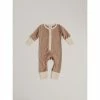 Orcas Lucille Overalls + Rompers Taupe + Cream Waffle Romper