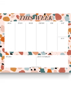 Elyse Breanne Designs Terrazzo Weekly Planner Notepad