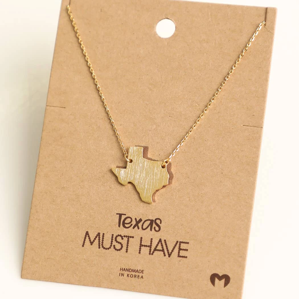 Fame Accessories Texas State Necklace 3 Fame Accessories Texas State Necklace