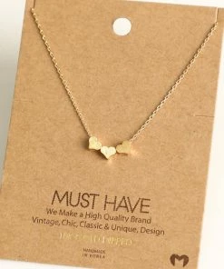 Fame Accessories Three Heart Necklace Necklaces