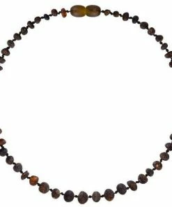 Powell's Owl Jewelry Amber Baroque Unpolished Green Necklace