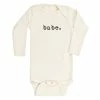 Tenth + Pine Babe Black + Natural Organic Long Sleeve Onesie Bodysuits