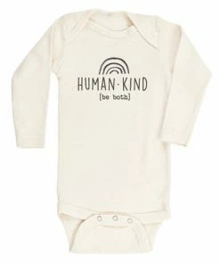Tenth + Pine Human Kind Natural Organic Long Sleeve Onesie