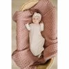 Mebie Baby Preemie + Newborn Vanilla Organic Cotton Ribbed Knotted Gown