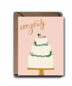 Black Lab Studio Congrats Floral Wedding Greeting Card Party Time